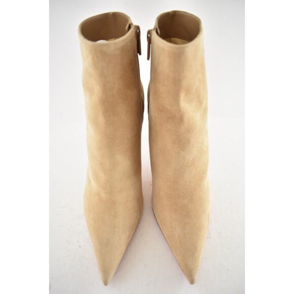 Christian Louboutin So Apostropha Booty 80 Beige Suede Short Ankle Heel Boot 40 - Picture 6 of 16
